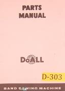 DoAll-Doall 2012-A and 2013, Contour Sawing Machine, Parts Lists Manual Year (1972)-2012-A-2013-01